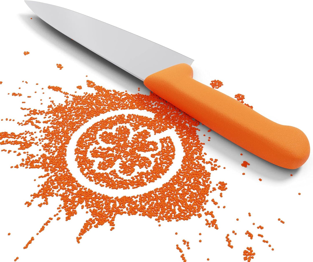 Giesser seit 1776 - Made in Germany - Kochmesser orange, Basic Orange, Klinge 20 cm, rutschfest, sch