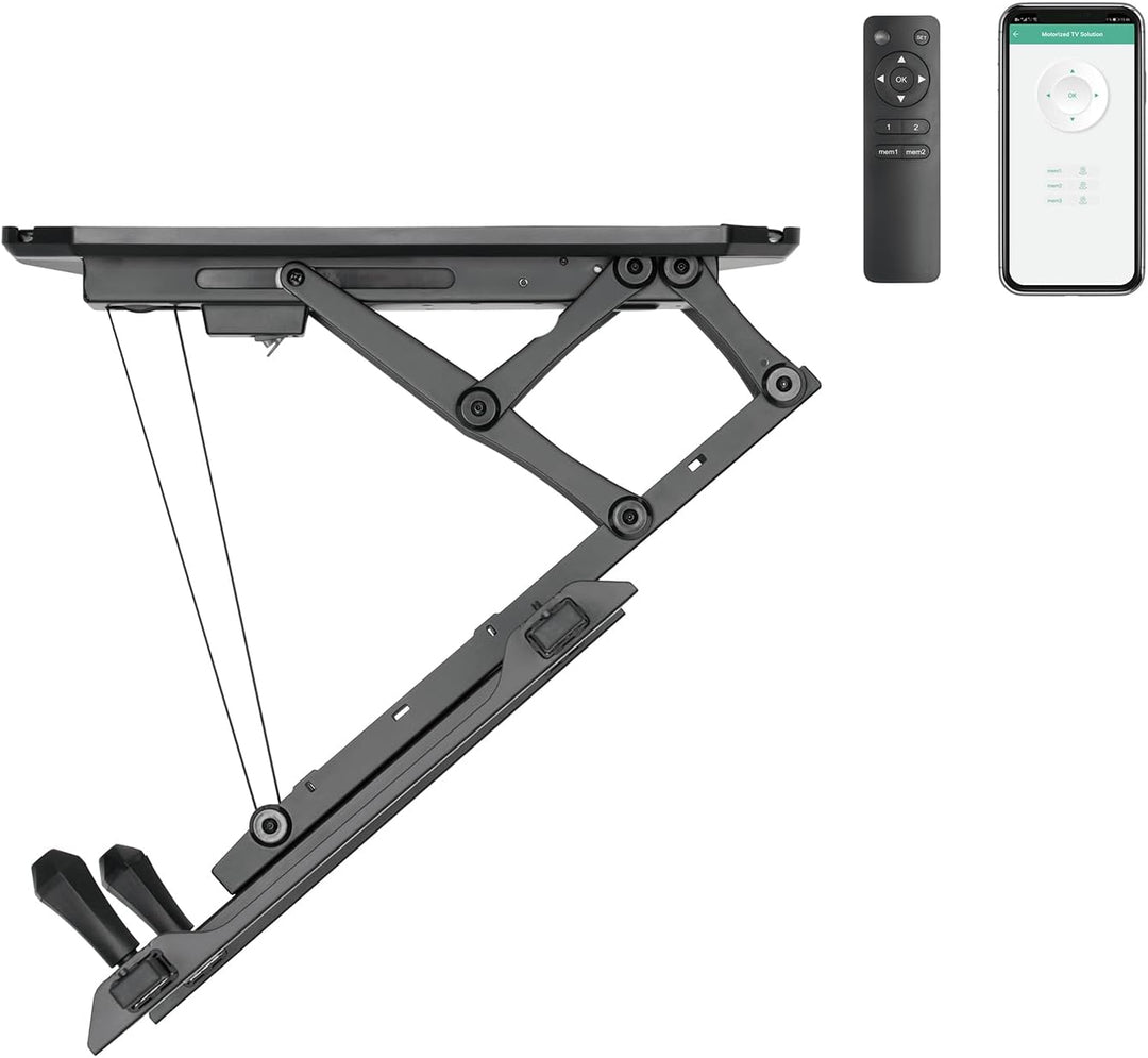 Maclean MC-880T Elektrische Neigbare TV Halterung mit App-Steuerung 32-70" für Decke Dachschräge ink