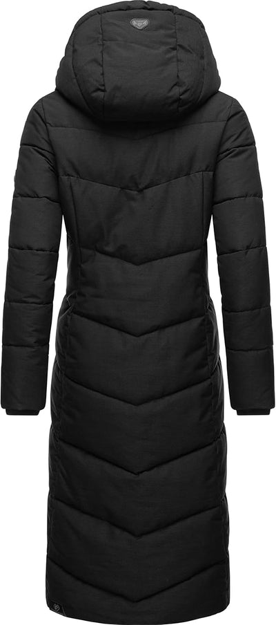 Ragwear Damen atmungsaktiver Wintermantel Warmer wasserdichter Steppmantel lang mit Kapuze Pavla Lon
