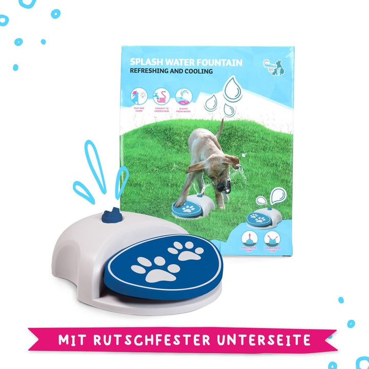 CoolPets Splash Water Fountain - Wasserspass für Haustiere - Lieferung mit Zwei Düsen - Trinkwasser