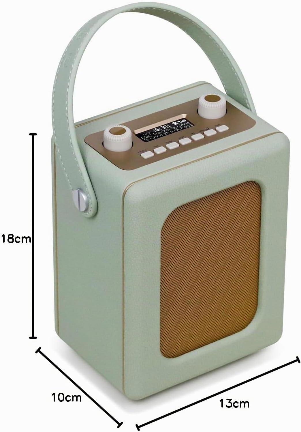 LEMEGA Class Classic DAB+ Retro-Radio,Bluetooth,20 Stunden Akkulaufzeit,EQ | 60 Speicherplätze,Doppe