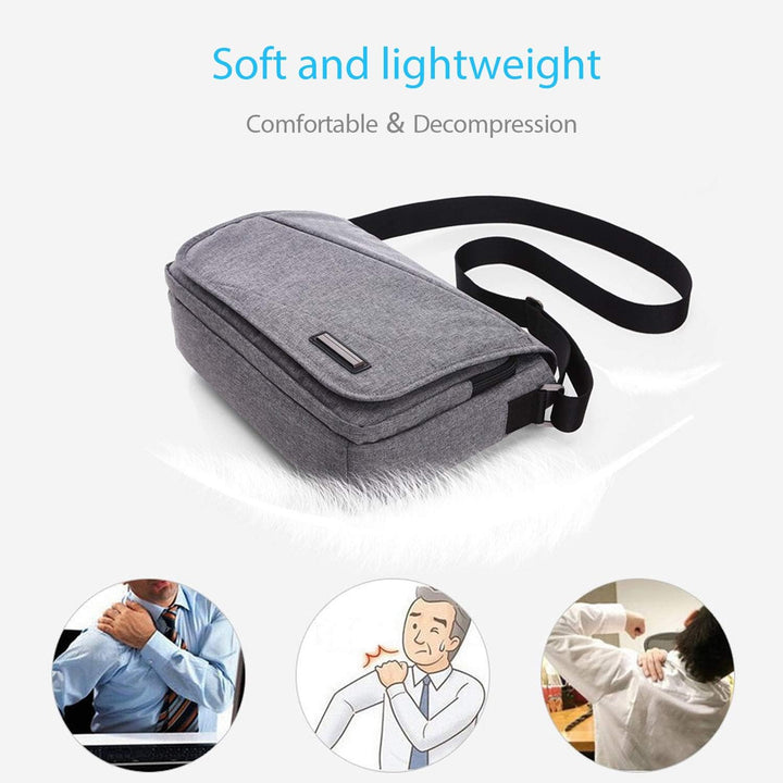 FANDARE Messenger Bag Umhängetasche Schultertasche Tasche Kuriertasche Polyester Schwarz, Schwarz