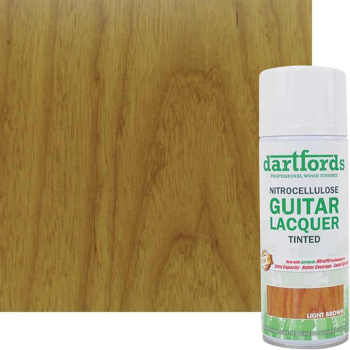 dartfords Nitrozellulose-Gitarrenlack, getönt, Braun (hell), Sprühdose, 400 ml Brown (Light) 400 ml