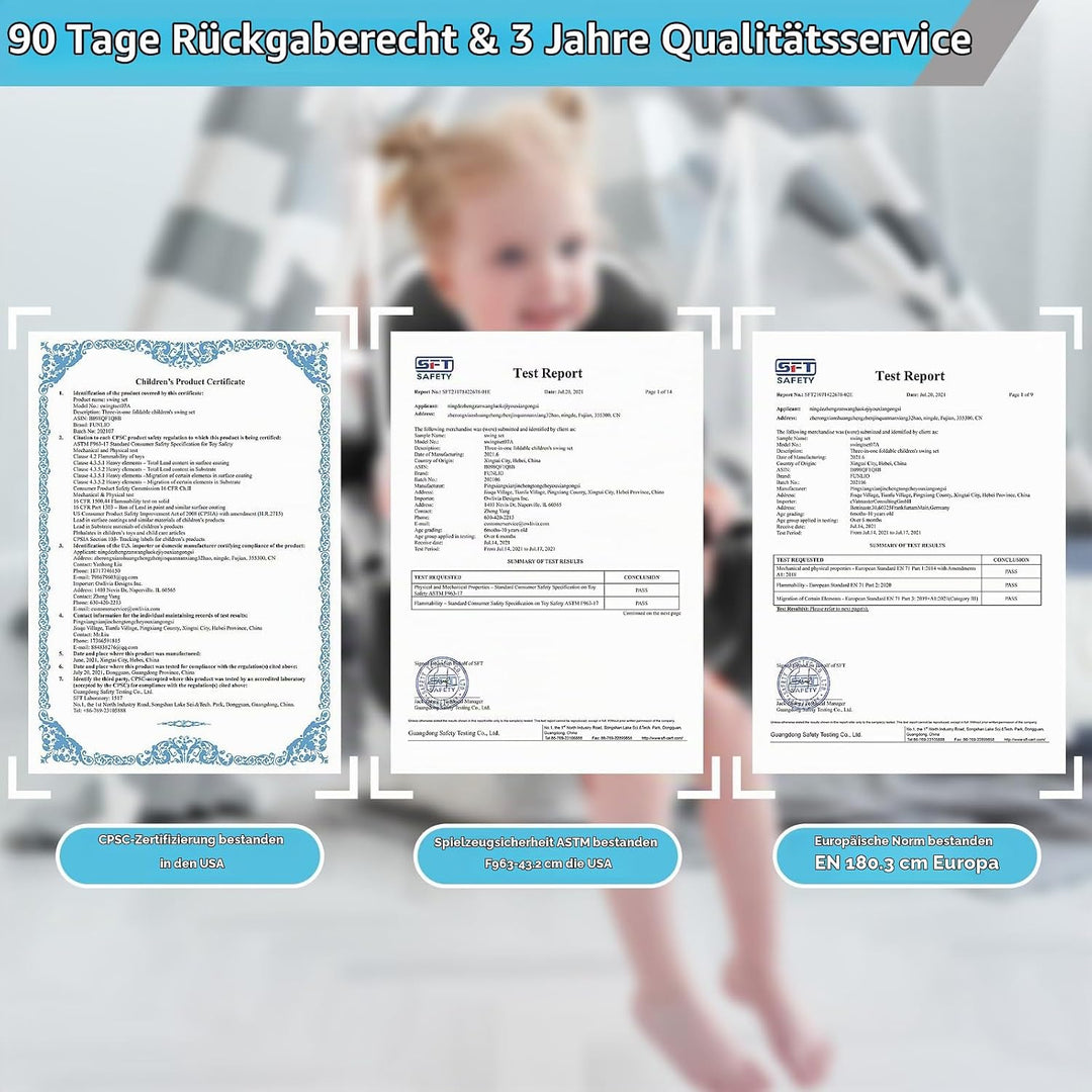 FUNLIO 3-in-1 Babyschaukel mit Gestell mit 4 Sandsäcken, Kinderschaukel mit Sicherheitsgurt für Drin