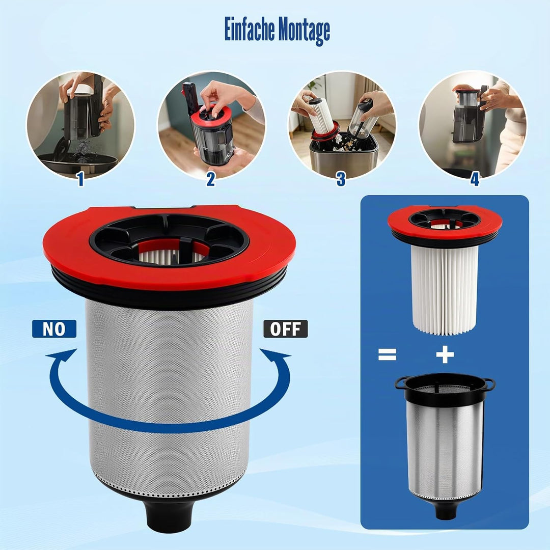 12050162 Ersatzfilter & Zubehör-Kit für Bosch Unlimited 10 / Unlimited 9 Akku-Staubsauger BKS1051GQC