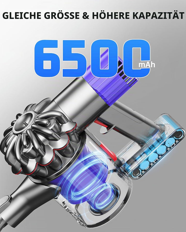 Morpilot 6500mAh V7 Akku, V7 Ersatzakku für Dyson V7 SV11 Animal Motorhead Pro Trigger Fluffy Matres