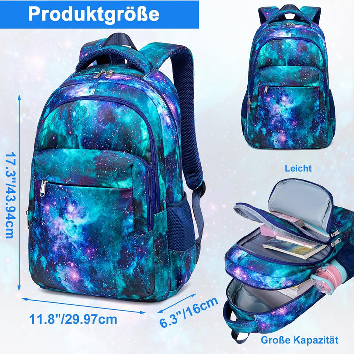 LEDAOU Schulrucksack Jungen Teenager Mädchen Schultaschen Kinder Rucksäcke Wasserdicht Leichtgewicht