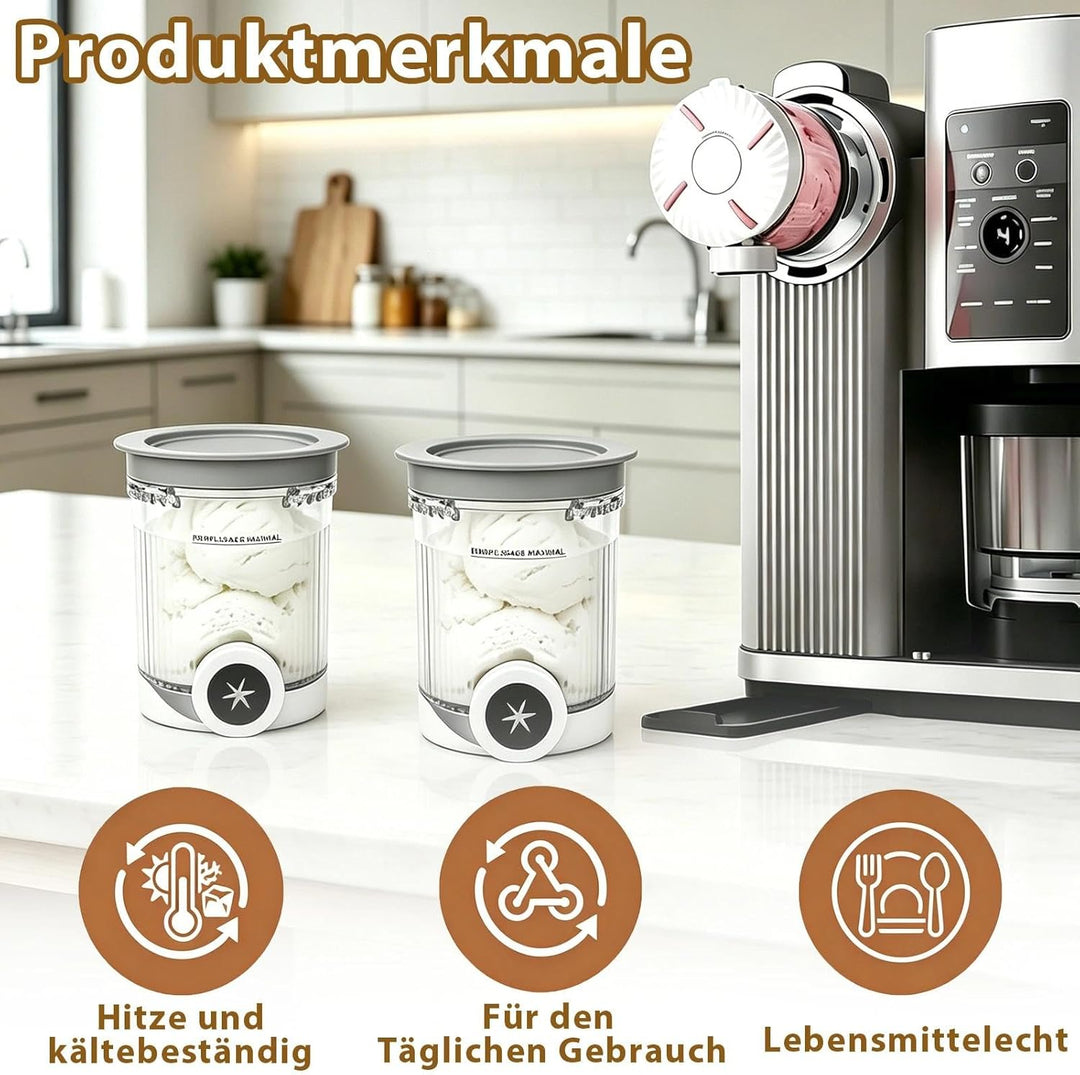 Creami Behälter, 2 Stück Eiscremebehälter für Die Ninja Creami NC700 NC701, Ninja Swirl Eismaschine