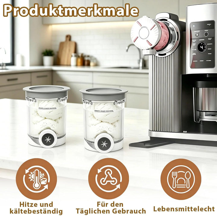 Creami Behälter, 2 Stück Eiscremebehälter für Die Ninja Creami NC700 NC701, Ninja Swirl Eismaschine
