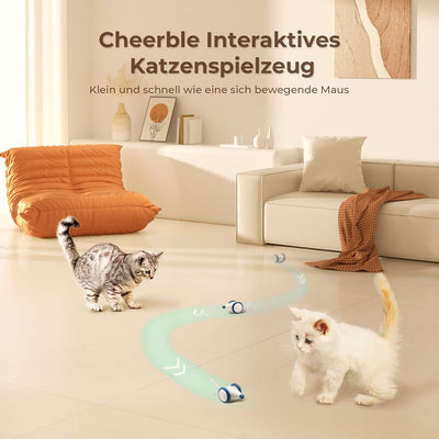 Cheerble Interaktives Katzenspielzeug Wicked Mouse UP (Blau-N), Blau