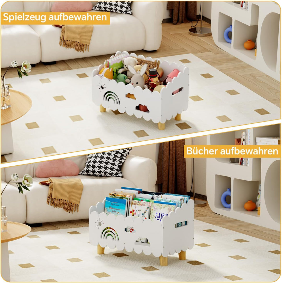 Kinder Bücherregal, Montessori Bücherregal Kinder, Bücherkistes Kinders für Leseecke, Babyzimmer, Bü