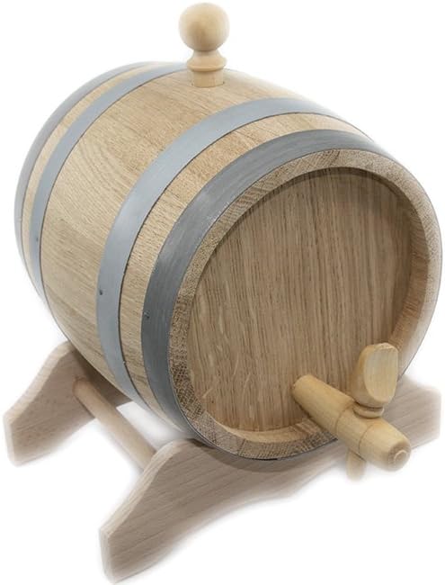 MAAJ® WEINFASS/WHISKYFASS/SCHNAPSFASS KOMPLETT AUS EICHENHOLZ 1,2,3,5,10L - MADE IN SLOWENIEN (5 L -