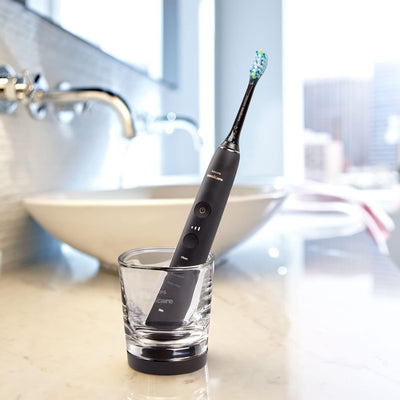 Philips Sonicare DiamondClean 9000 Sonic Elektrische Zahnbürste mit App (Modell HX9914/54), Schwarz