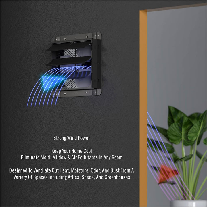 Aygrochy 300mm zu und abluftventilator, Industrie Wandventilator für Heizung, Kühlung, Booster, Wach