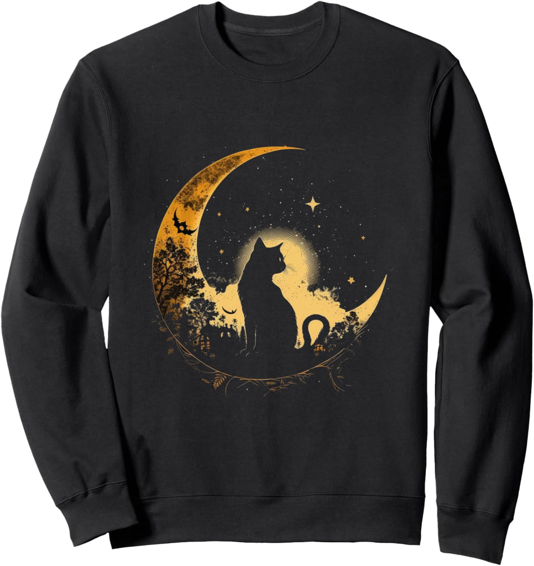 Cat Crescent Black Moon Sailor Sweatshirt