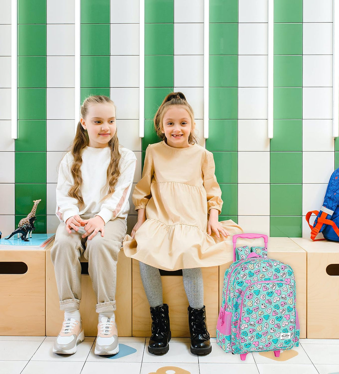 OFITURIA Schulrucksack für Kinder, kompakt, abnehmbarer Griff, bestehend aus einer Fronttasche und e