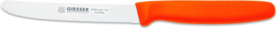 6er Set bunt Tomatenmesser Brötchenmesser Allzweckmesser 11cm Wellenschliff 3mm - rot orange pink he