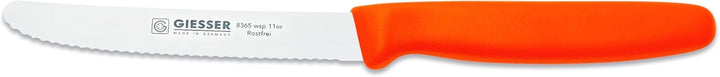 6er Set bunt Tomatenmesser Brötchenmesser Allzweckmesser 11cm Wellenschliff 3mm - rot orange pink he