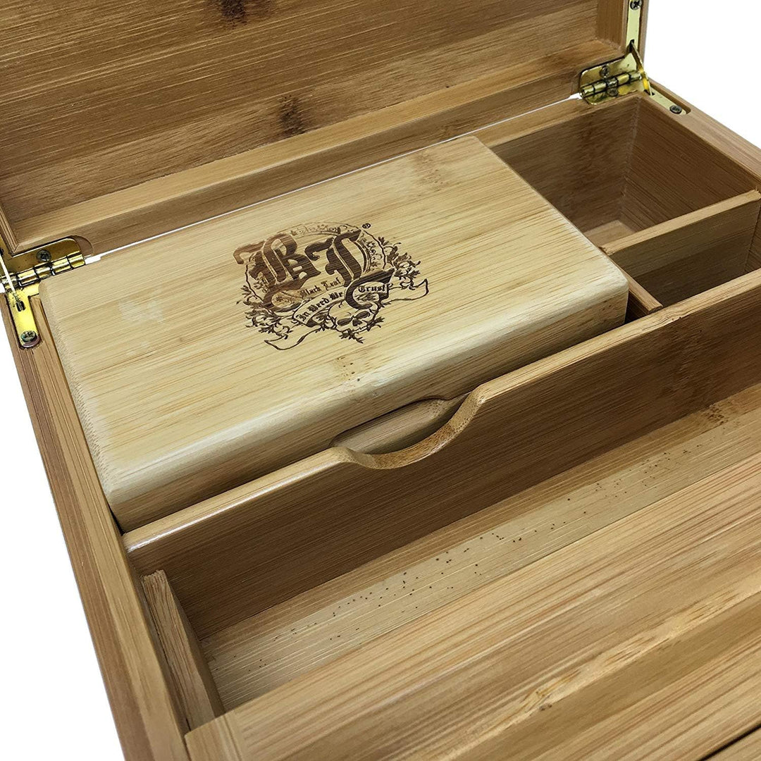Black Leaf Aufbewahrungsbox, Bambus, braun, M