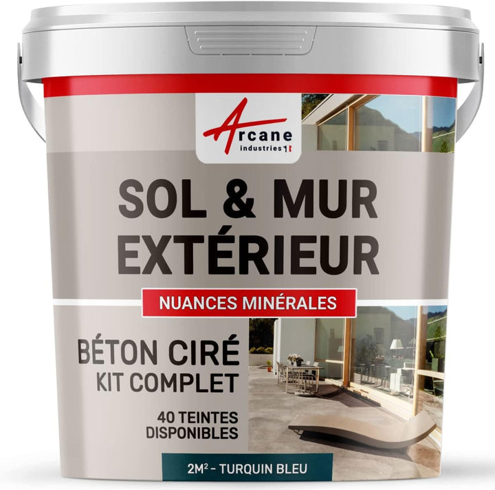 ARCANE INDUSTRIES BETON CIRÉ: KIT KUNSTHARZ-BETONBESCHICHTUNG FÜR DRAUSSEN - Böden, Wände, Terrassen