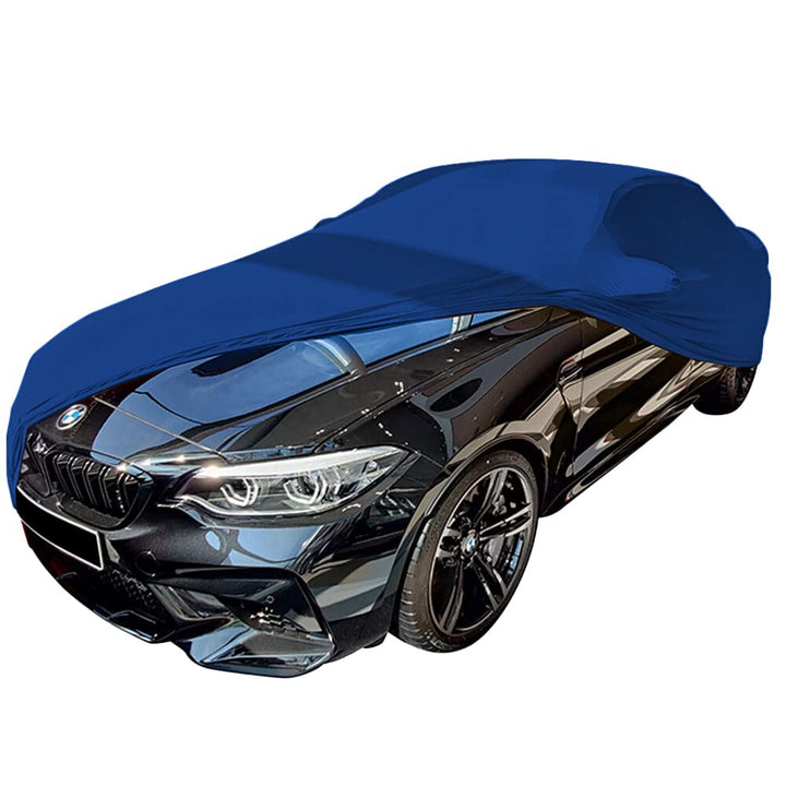 Indoor Autoabdeckung kompatibel mit BMW M2 (F87) mit Spiegeltaschen SUPER Soft Stretch