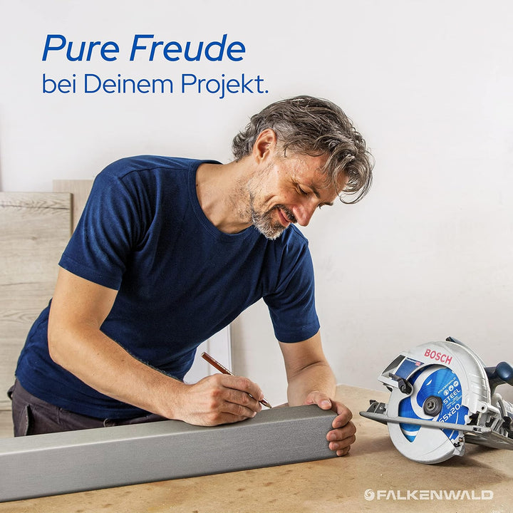 FALKENWALD ® Sägeblatt 165x20 mm ideal für Stahl - Kreissägeblatt 165x20 kompatibel mit Tauchsäge &