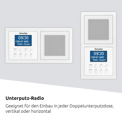 TechniSat DIGITRADIO UP 1 - DAB+ Unterputzradio zur Anbringung in jeder Doppel Unterputzdose (DAB, U