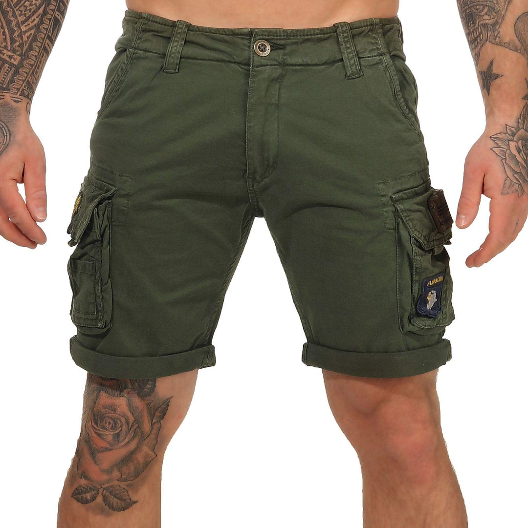 ALPHA INDUSTRIES Herren Cargos Crew Short Patch Short für Herren 33 Dark Olive, 33 Dark Olive