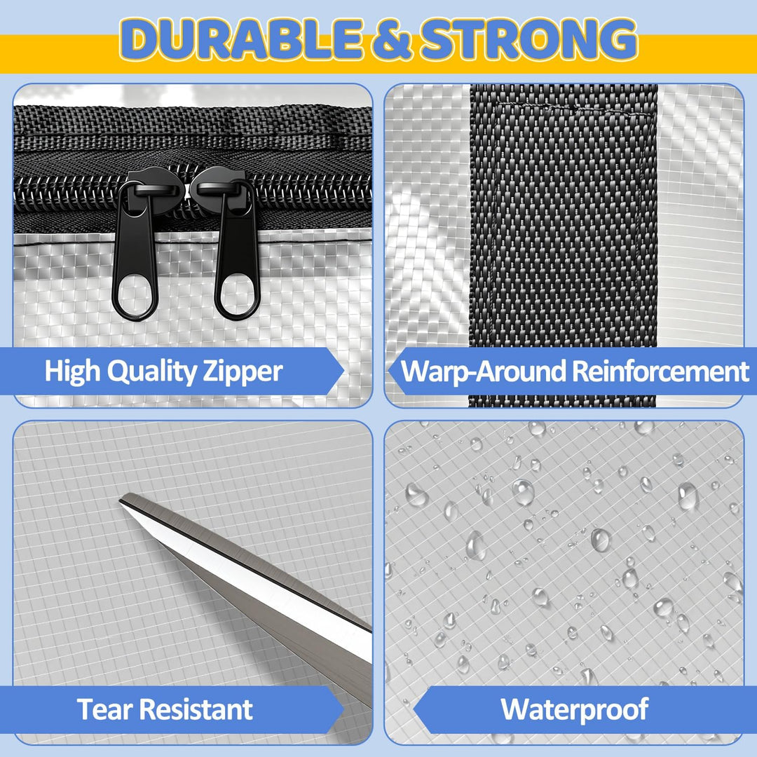 Aufbewahrungstasche 4 Stücke Umzugstaschen, 88L Aufbewahrungstasche Gross Transparente, Aufbewahrung