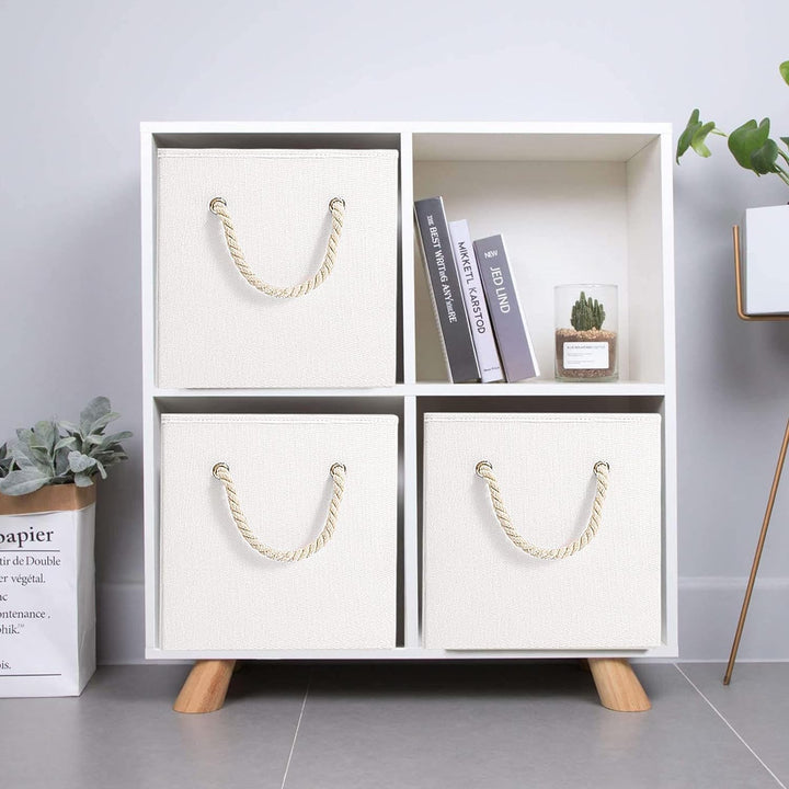 Yawinhe Aufbewahrungsbox, Faltbare Aufbewahrungsboxen ohne Deckel, Waschbare, Offene Stoffbox, für S