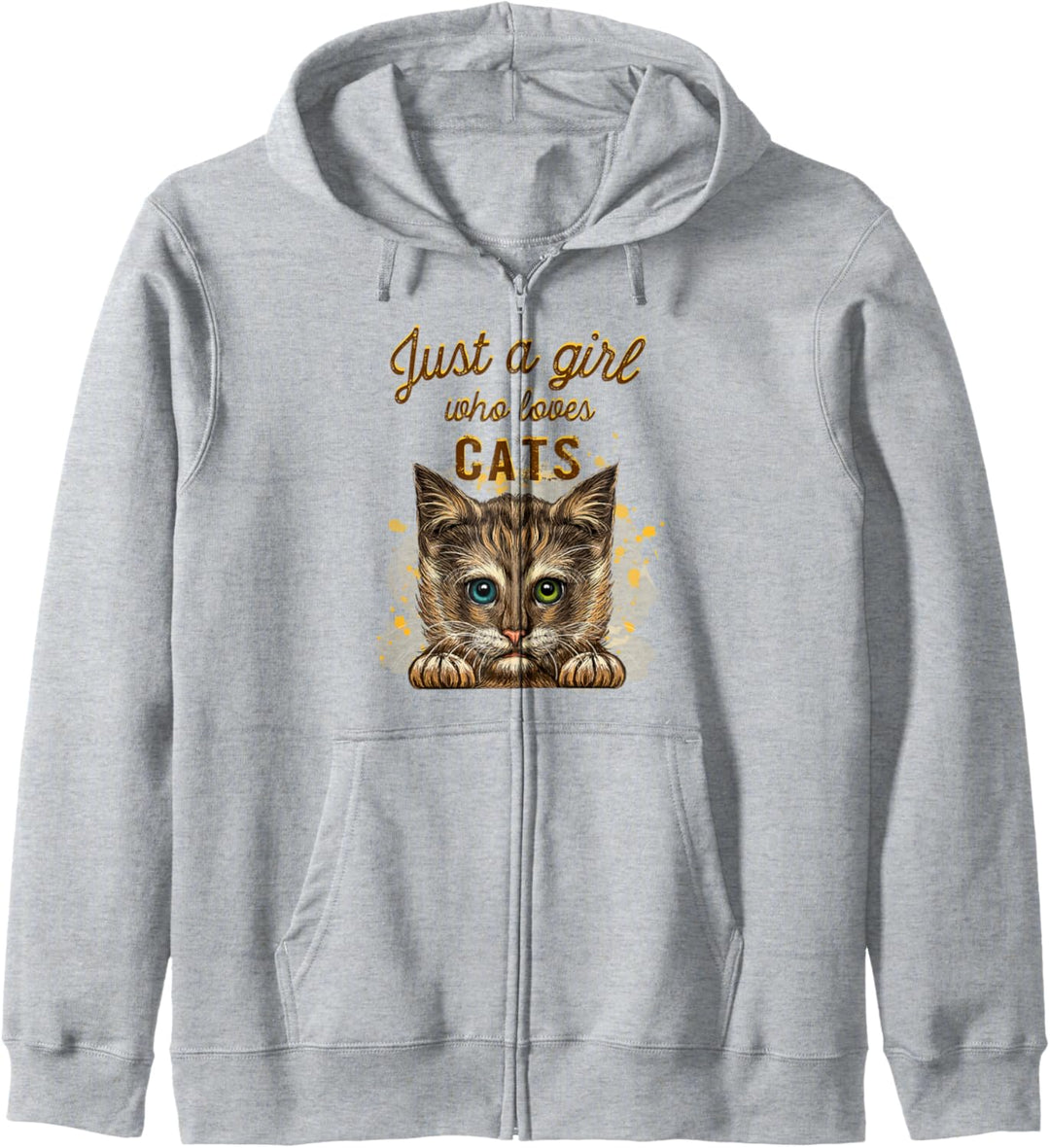 Nur ein Mädchen, das Katzengeschenk liebt Kapuzenjacke