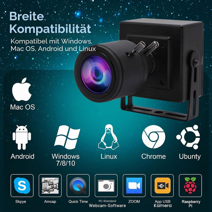 ELP 1080P Optical Zoom Webcam 2,8-12mm Vario Objektiv USB Kamera Full fps Full HD 1080p Webkamera mi