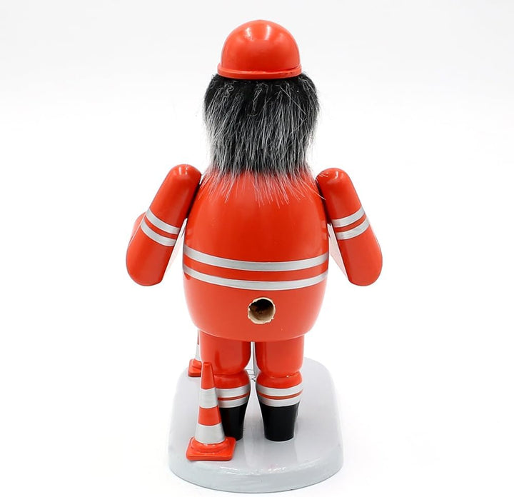 Dekohelden24 Holz Räuchermann, Räucherfigur, Rauchfigur, Räuchermännchen als Strassenbauer/Bauarbeit