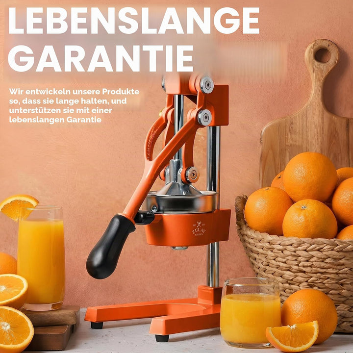 Zulay Kitchen Orangensaftpresse aus Gusseisen, robust, leicht zu reinigen, professionelle Zitruspres