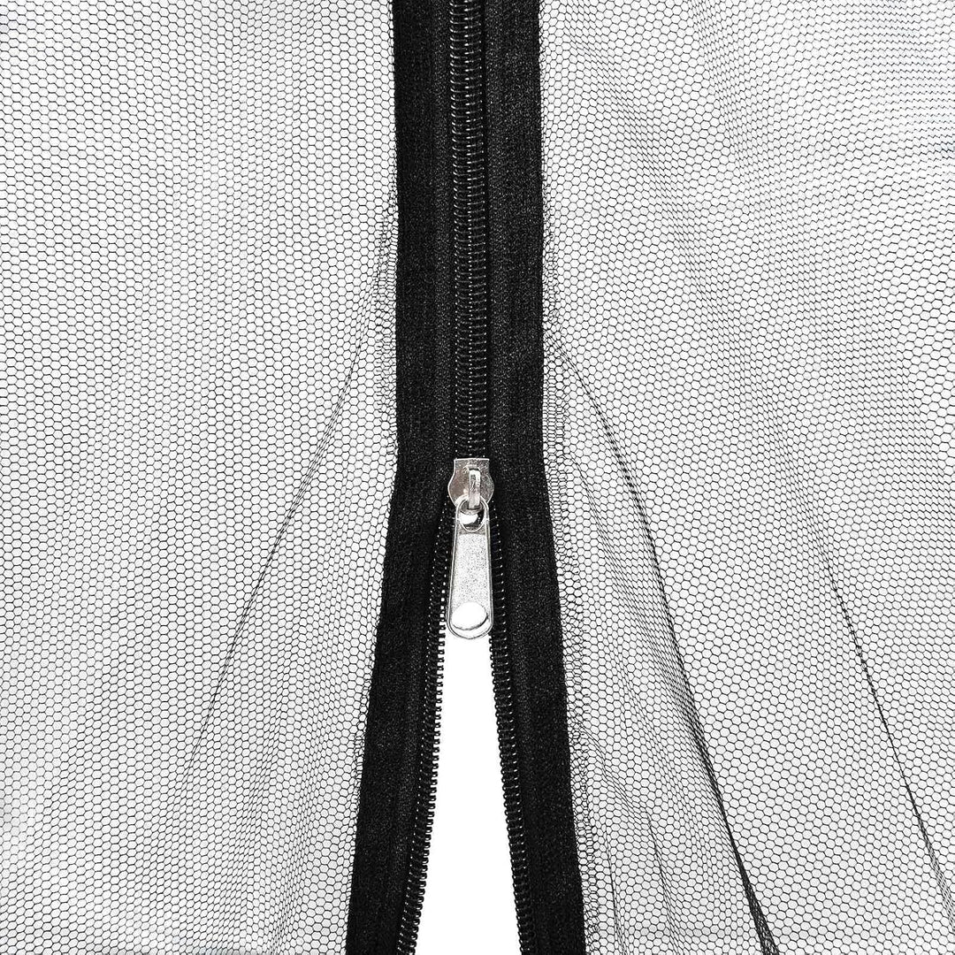 Garten Mücken Netz aus Polyester, 156 Mesh Schwarz, 3 x 4,5 x 2,5 m, mit Reissverschluss für Terrass