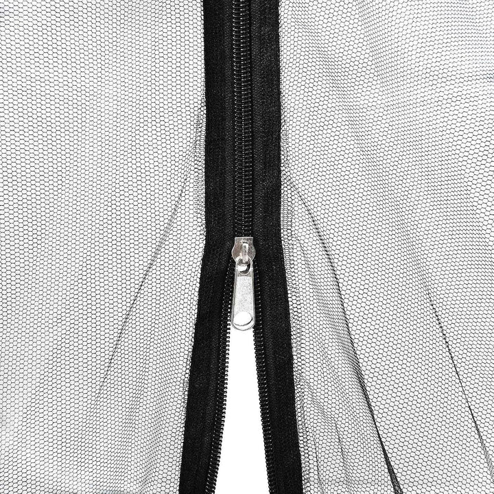 Garten Mücken Netz aus Polyester, 156 Mesh Schwarz, 3 x 4,5 x 2,5 m, mit Reissverschluss für Terrass