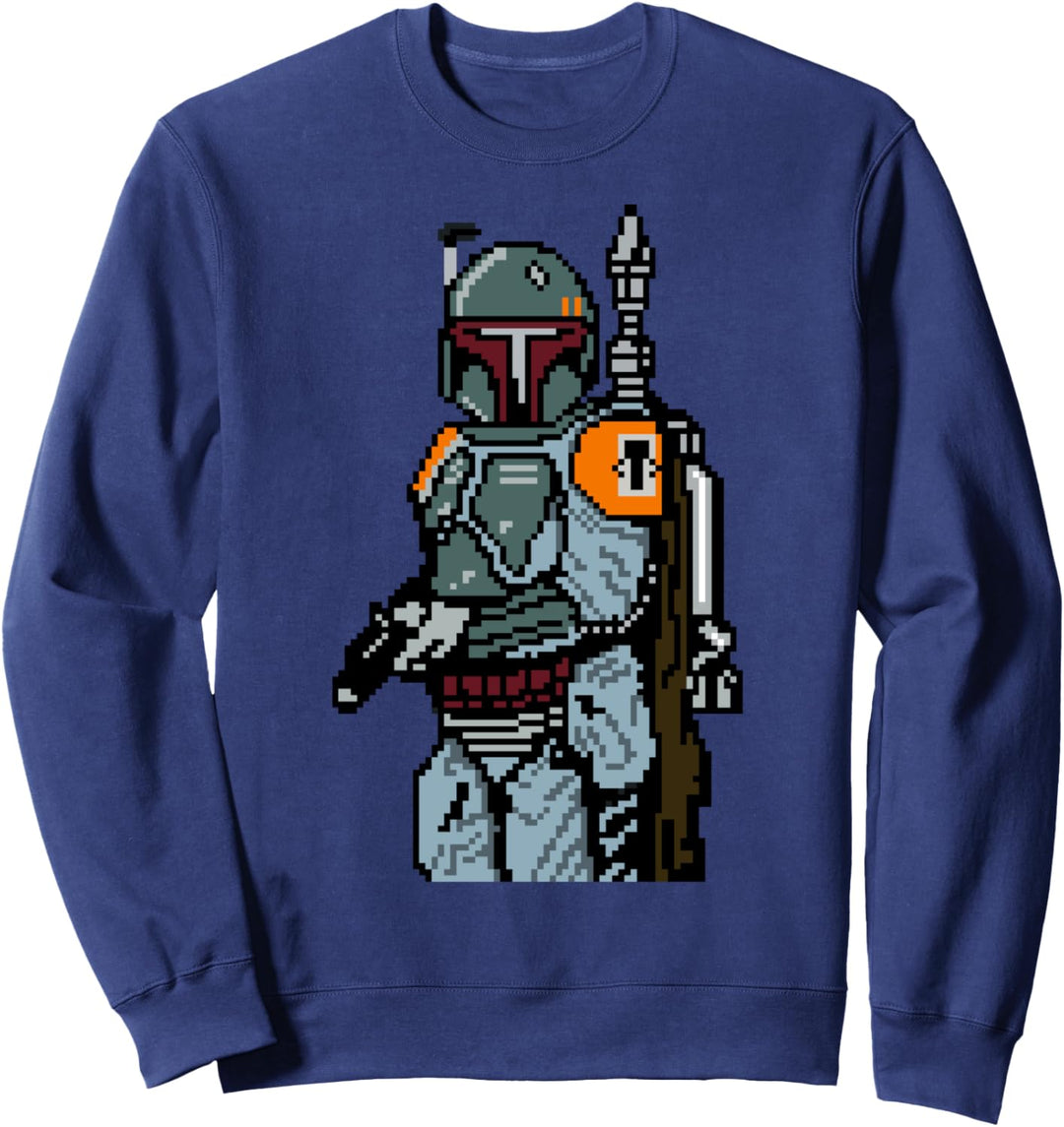 Star Wars Boba Fett Pixelated Portrait Sweatshirt