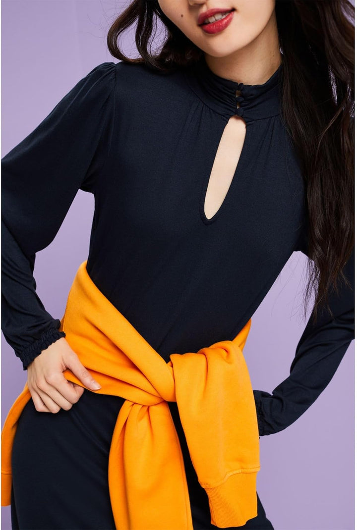 ESPRIT Midikleid aus Jersey, LENZING™ ECOVERO™