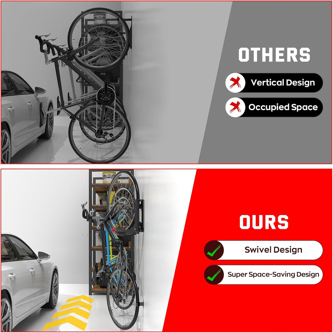 IMAYCC Upgrade-Version Schwenkbare Fahrrad Wandhalterung, Fahrradhalterung Wand ohne schweres Heben,