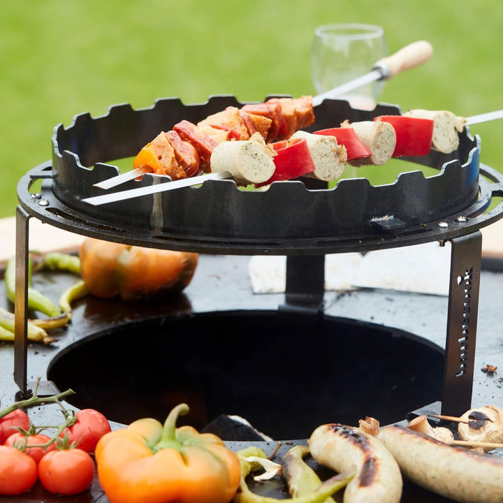 Barbecook Spiesshalter Dynamic Centre, Ring für Spiesse 36 cm - Perfekt für den offenen Holzgrill Ne