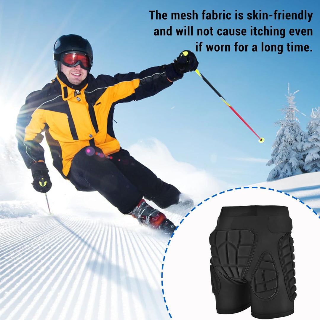 TOMSHOO Protektorhose Herren Damen, 3D-Schutz Gepolsterte Kurze Hose für Snowboarding, Skaten und Sk