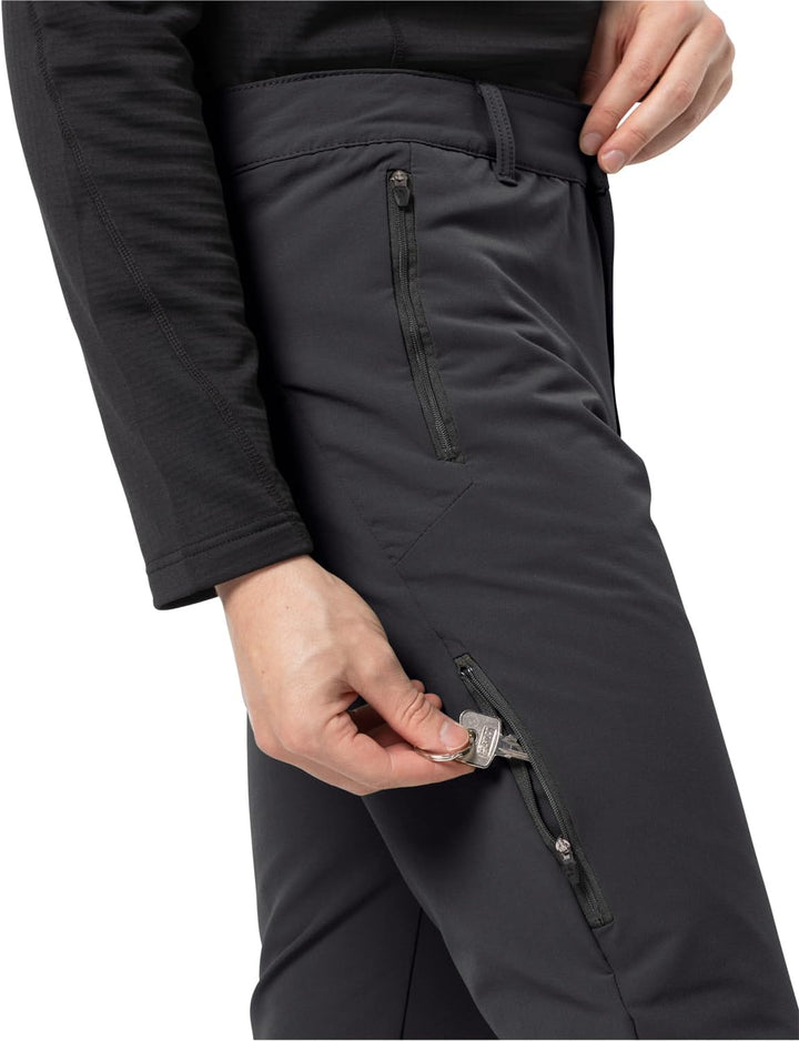 Jack Wolfskin Herren Wanderhose Activate Thermic Pants M 48 Schwarz, 48 Schwarz