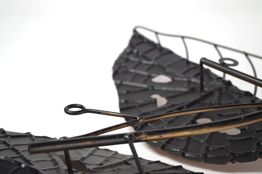 Kobolo Wanddeko Metallbild 3D - Autumn - aus Metall in Braun- und Goldtönen