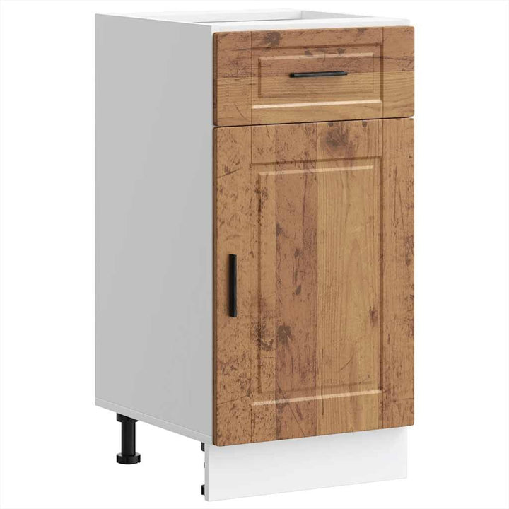 vidaXL Küchenunterschrank Porto Altholz-Optik Holzwerkstoff, Spülenunterschrank, Schrank Küche, Lage