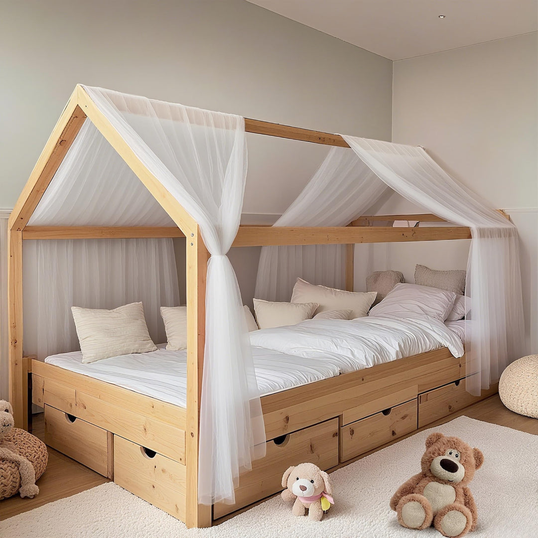 2 Stück Haus-Bettwäsche-Set, Bettdecke für die Heimbett-Dekoration, Bettdecke Haus-Dekoration für Ju