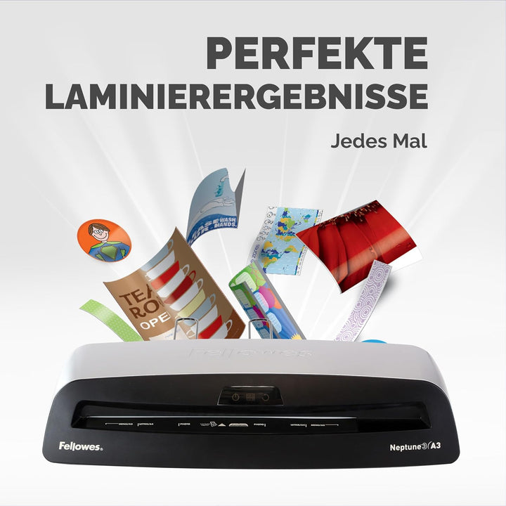 Fellowes A3 Laminiergerät Neptune 3 - bis 175 Mikron - Aufwärmzeit nur 60 Sekunden - AutoSense Techn