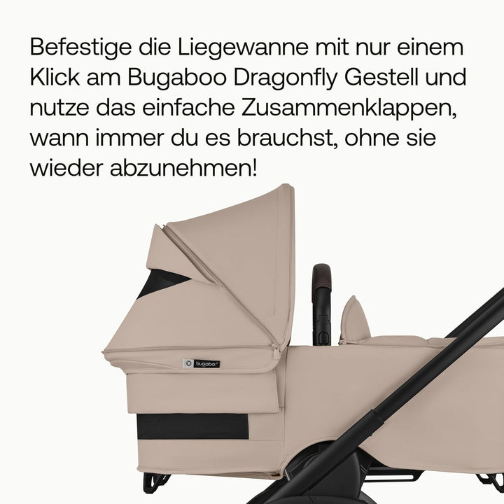 Bugaboo Dragonfly Liegewanne mit Lüftungsfenstern, einhändig faltbar in jeder Position, kompatibel m