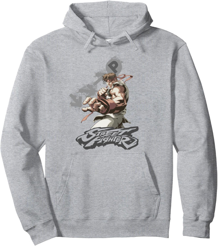 Street Fighter Ryu Portrait Feuerball Pullover Hoodie