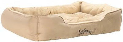 Dehner Lieblinge Hundebett und Katzenbett Sammy, ca. 75 x 58 x 19 cm, Polyester, beige beige L 75 x