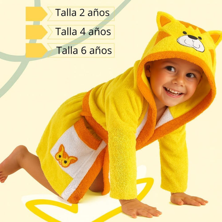 Top Towel Unisex Kinder Tigre Baumwolle - Mädchen &amp; Jungen, Frottee 450g/m², Mit Kapuze &amp; Taschen, W